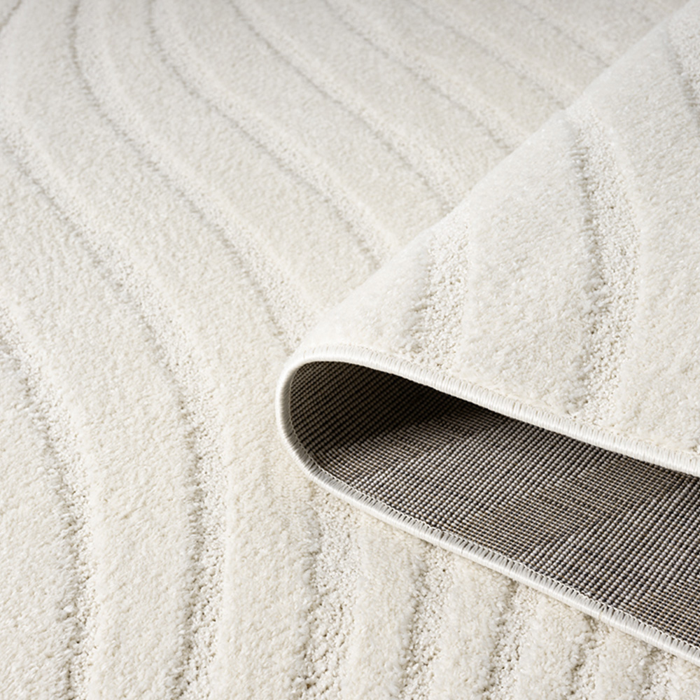 Desire Rugs Aya Cream Embossed Waves Rug 80 x 150cm Image 4