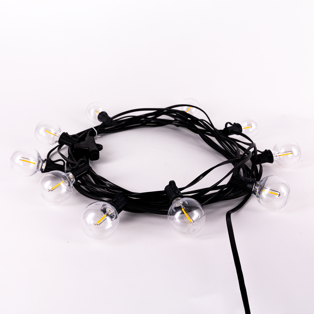 TCP Warm White Clear Filament Globe LED Festoon Lights 10m Image 3