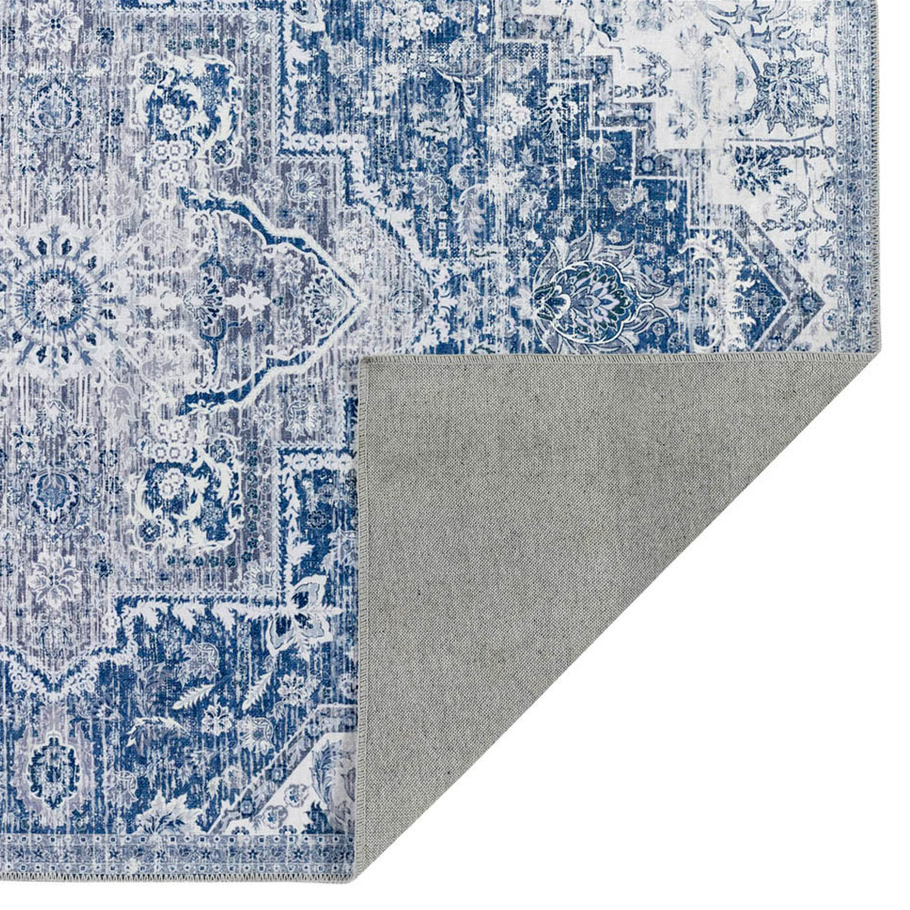Origins My Washable Blue and Off White Garda Rug 80 x 150cm Image 4
