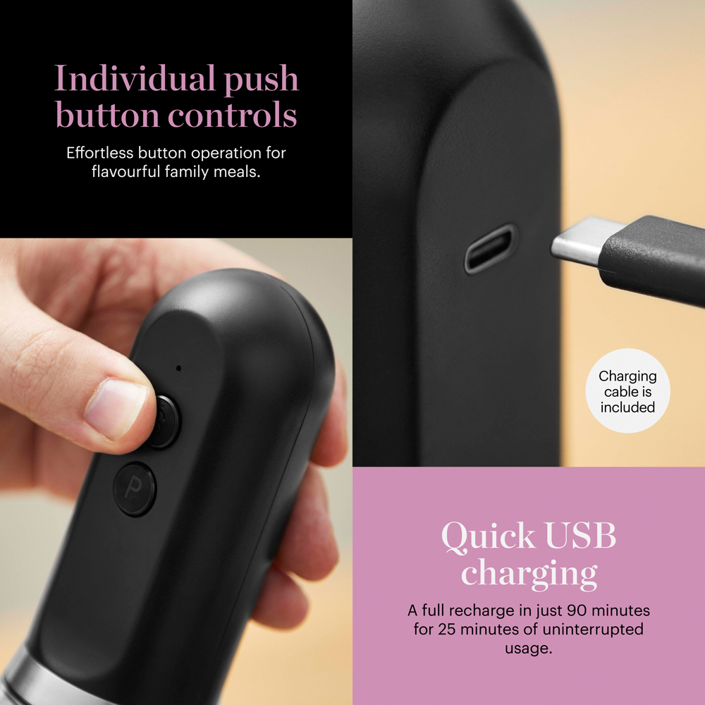 Good Food GF847069 Rechargeable Duo Salt and Pepper Mill Image 4