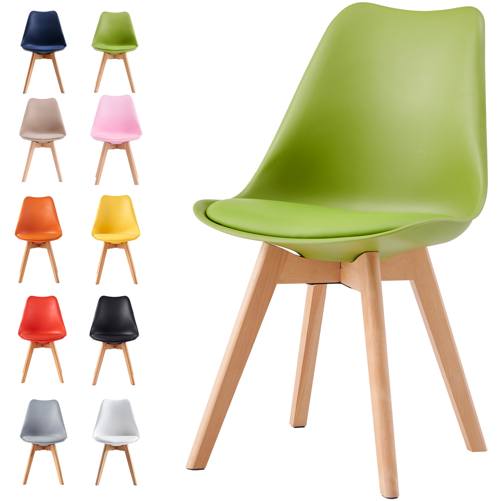 Eva Green Padded Dining Chairs Image 7