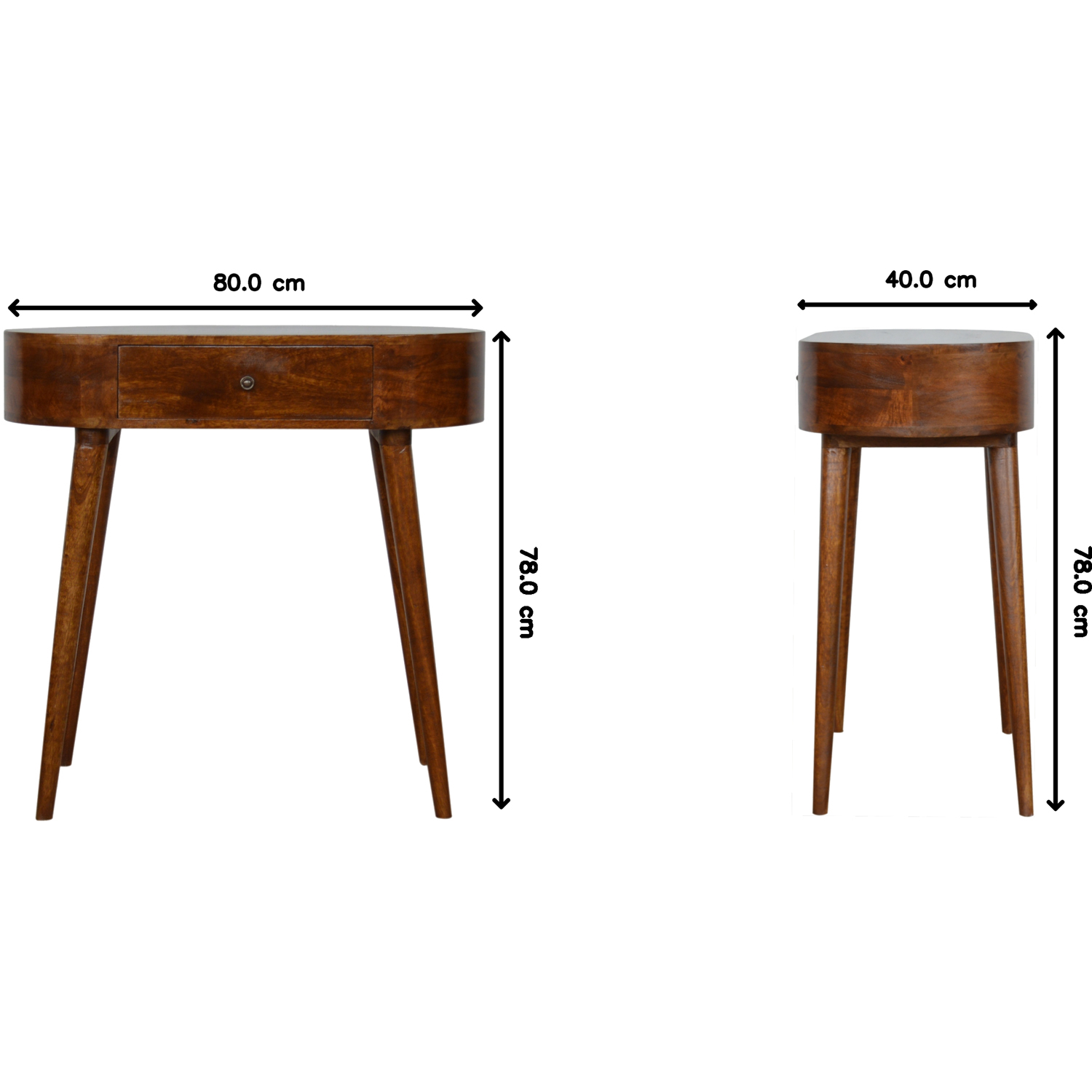 Artisan Furniture Albion Chestnut Single Drawer Solid Wood Console Table Image 8
