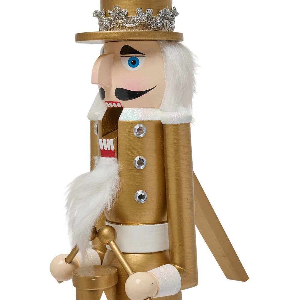 The Christmas Gift Co Bellini Gold Wooden Nutcracker Image 6