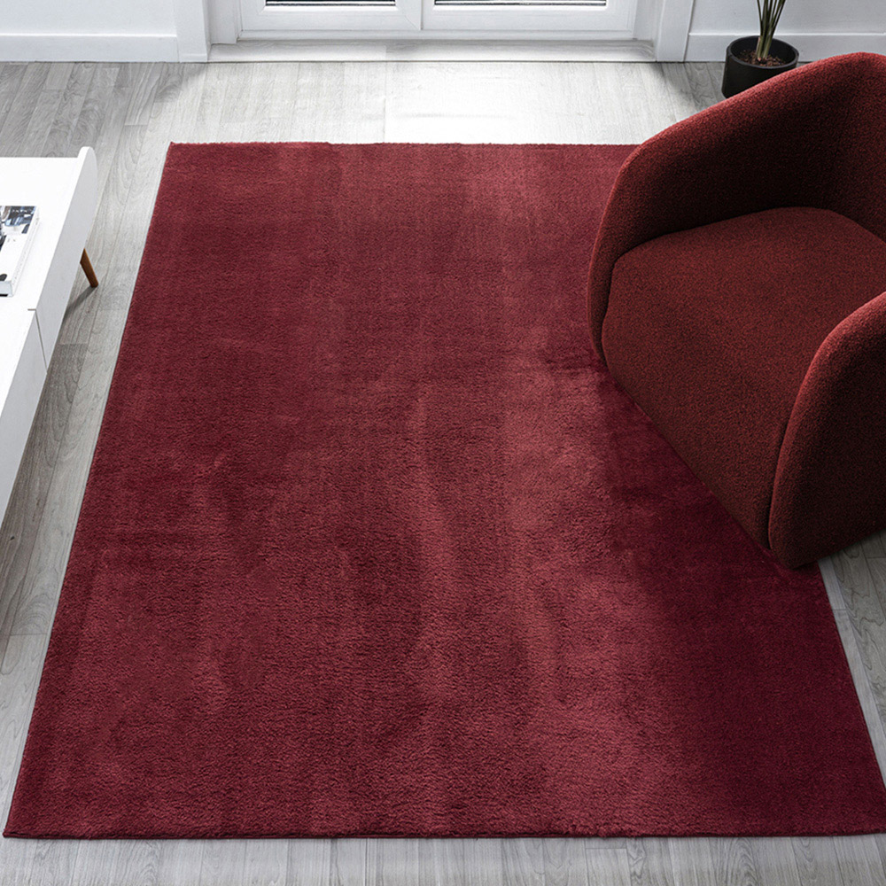 Desire Rugs Comfy Red Anti Slip Felt Backing Rug 80 x 120cm Image 2