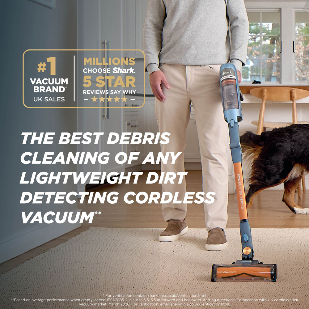 Shark Phoenix IA1241UKTDB Ice Blue Double Battery Cordless Pet Vacuum Cleaner Image 3