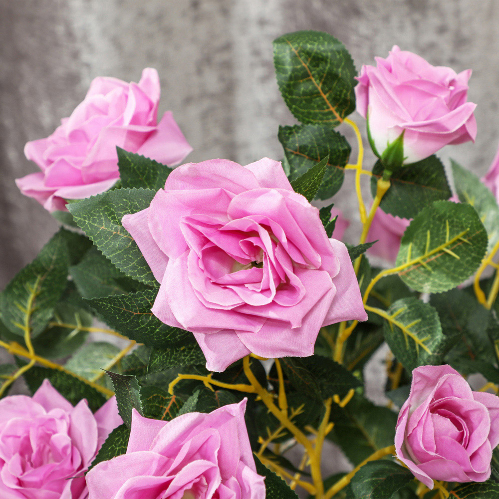 90cm Roses Portland Purple Rose Artificial Tree in Pot 90cm 2 Pack | Homebase