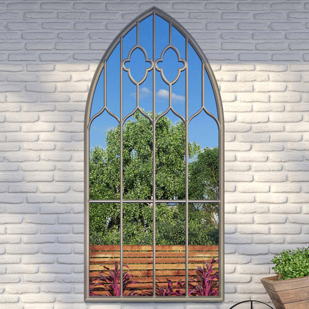 MirrorOutlet Buttercup Country Arch Garden Mirror 160 x 85cm Image 2