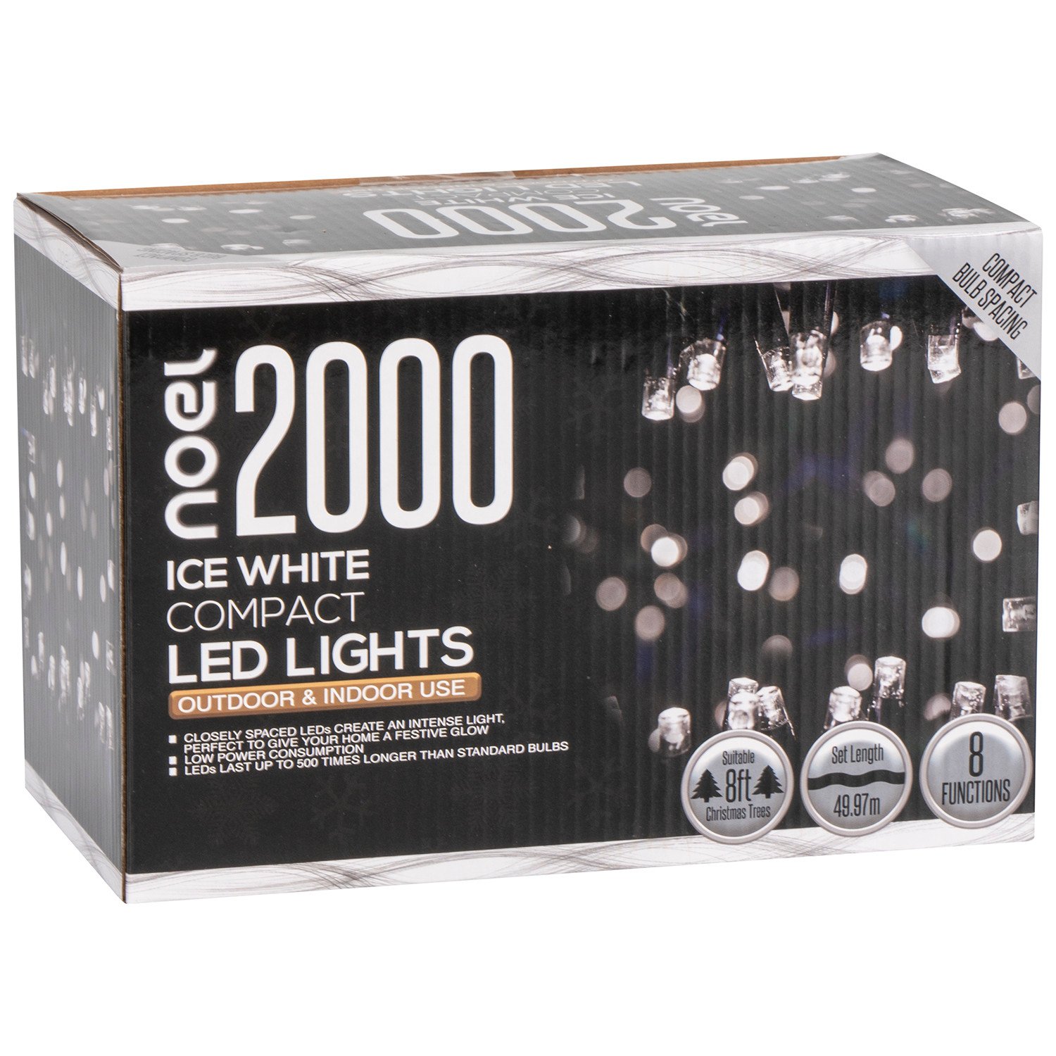 noel 2000 Compact LED Lightchain - Ice White Image 2