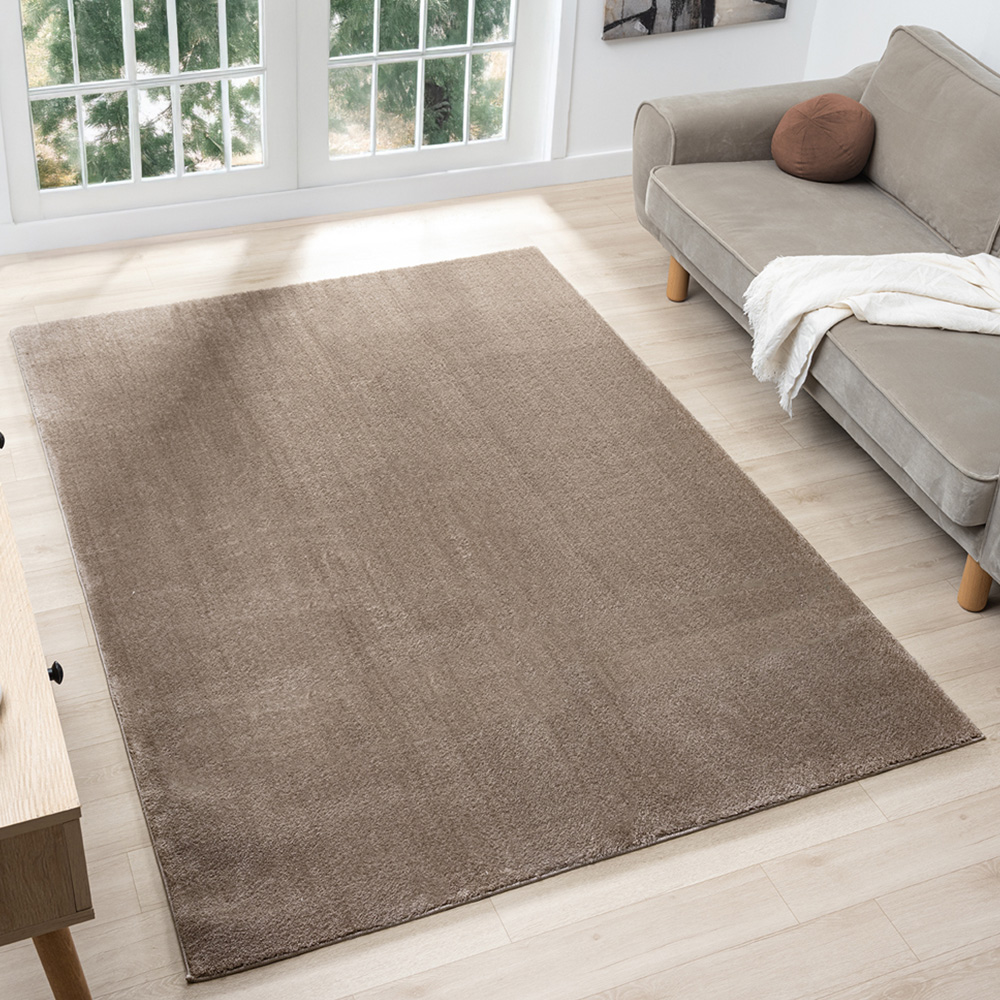 Desire Rugs Comfy Dark Beige Anti Slip Felt Backing Rug 200 x 280cm Image 2