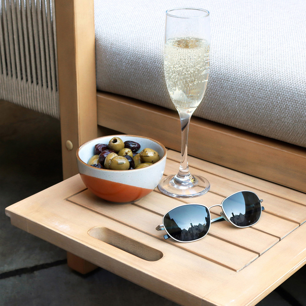 Royalcraft Roma Sunlounger with Pullout Side Tray Image 3