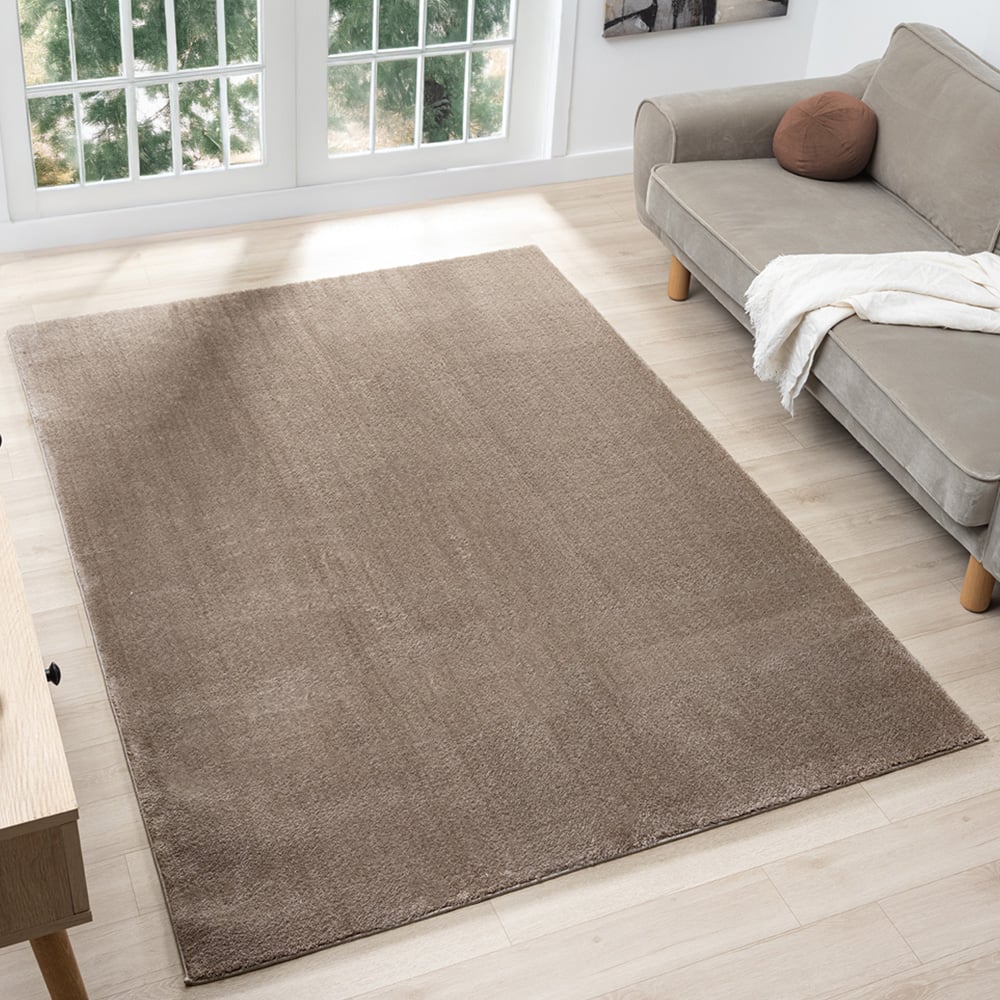 Desire Rugs Comfy Dark Beige Anti Slip Felt Backing Rug 60 x 100cm Image 2