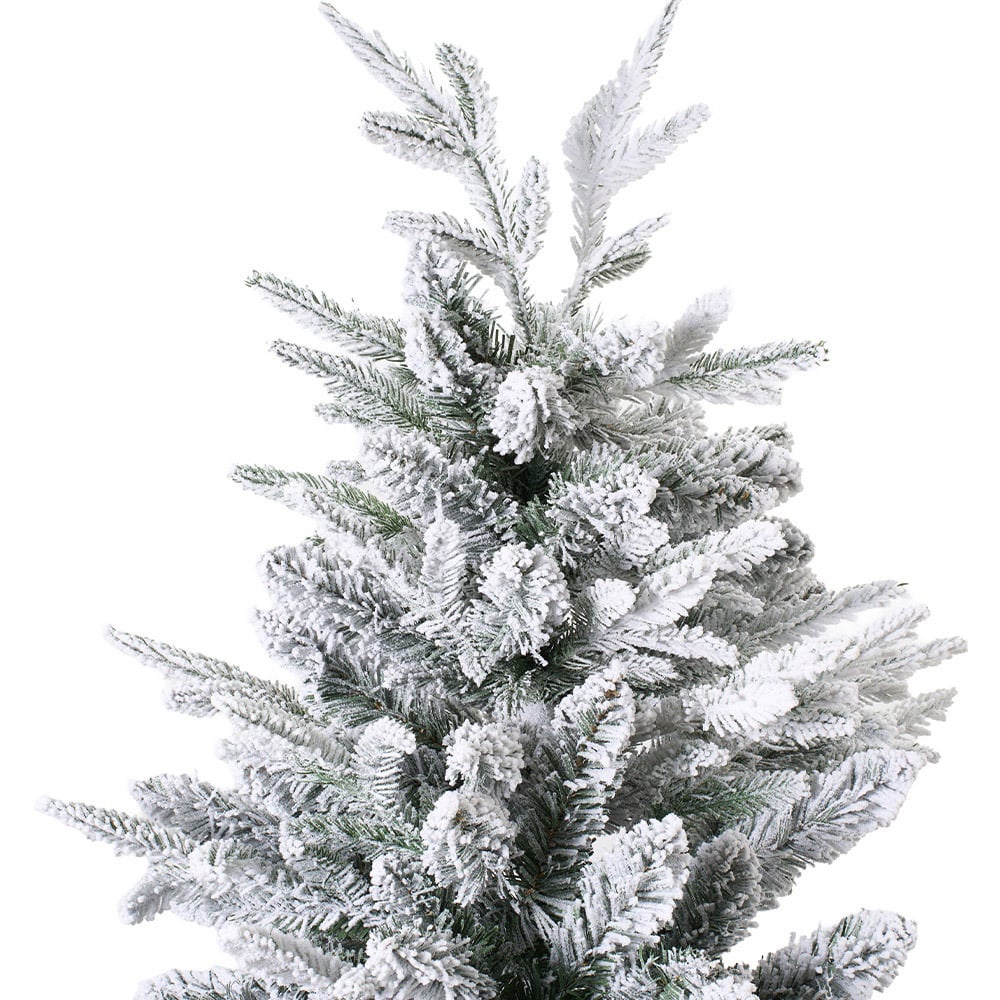 Living and Home X-Frame Stand Snow-Flocked PE Christmas Tree 6.8ft Image 5