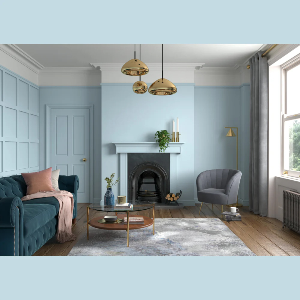 Dulux Heritage Walls and Ceilings Copenhagen Blue Velvet Matt Emulsion Paint 5L Image 4