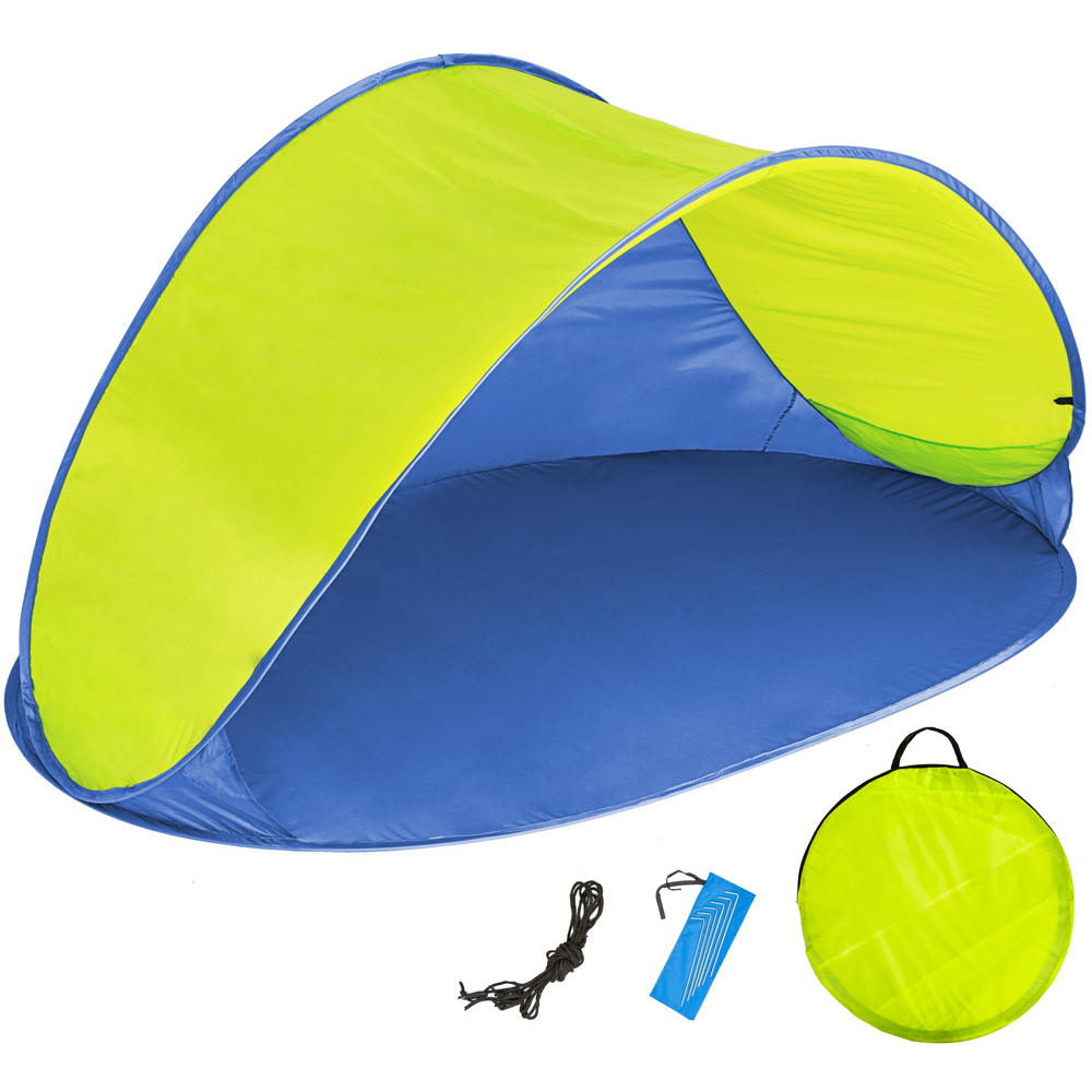 tectake Blue and Yellow Beach Tent Jasmin Image 2