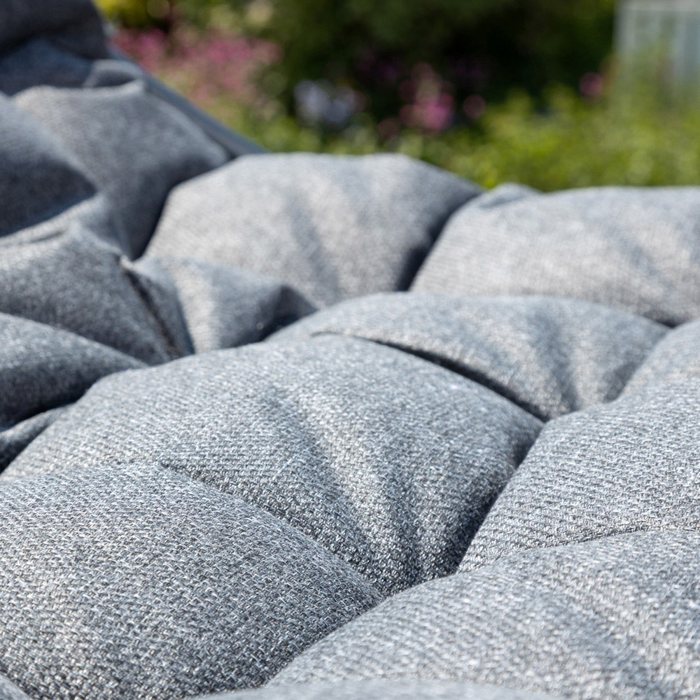 Artemis Home Solace Black Outdoor Rocking Chair with Dark Grey Cushion Image 6