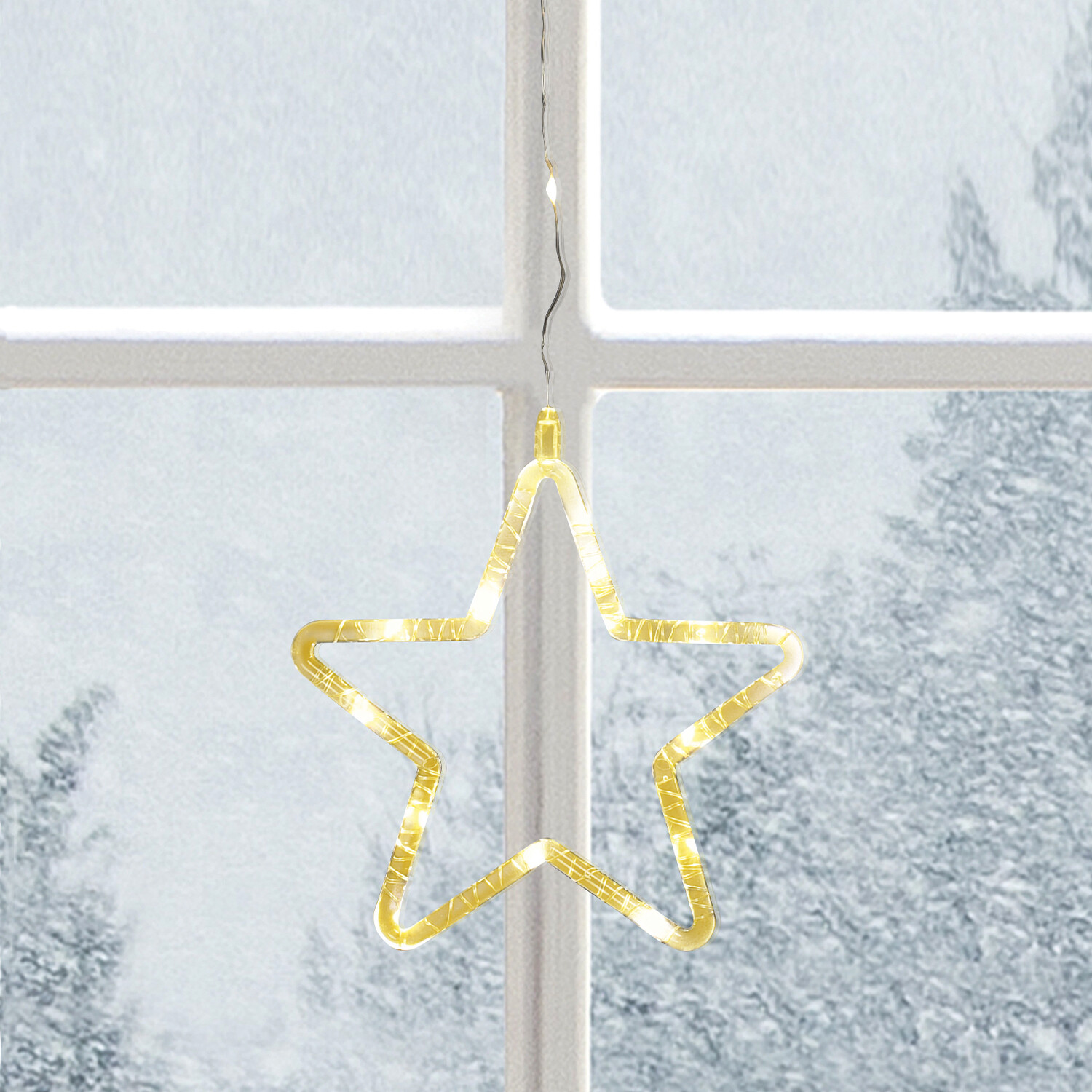 125 LED Star Curtain Light White Image 5