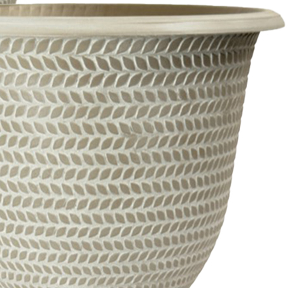 YouGarden Parker Washed Taupe Round Planters 30cm 2 Pack Image 2