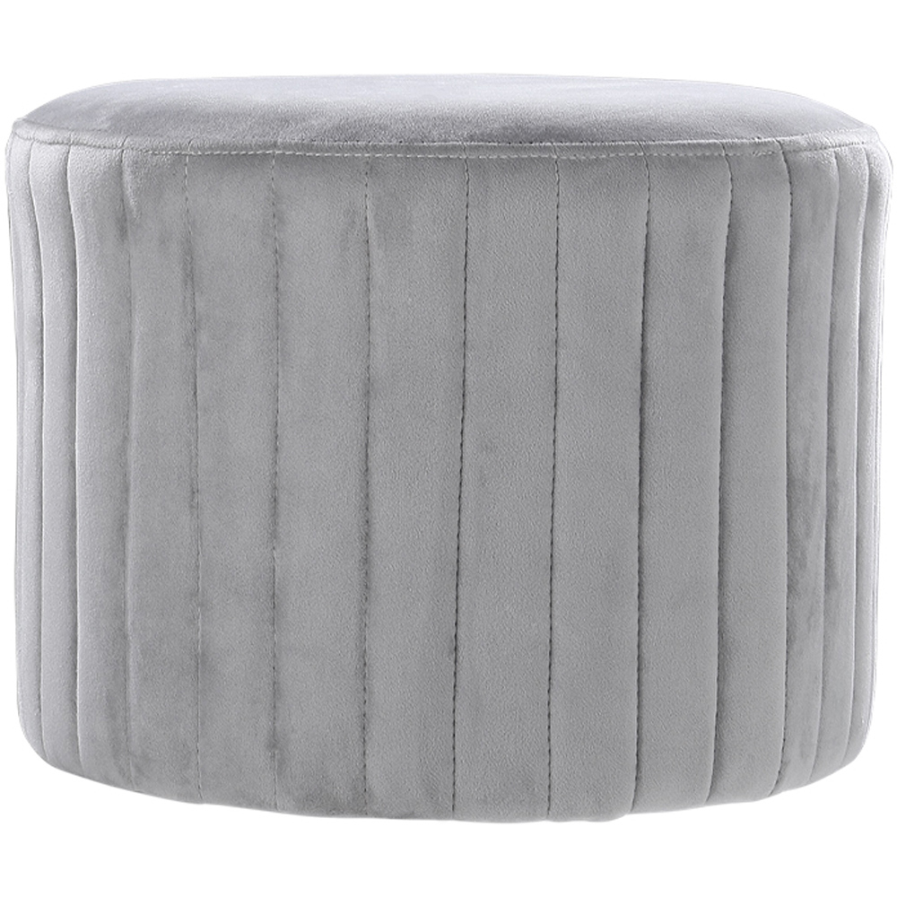 Living and Home Grey Pouffe Ottoman Image 3