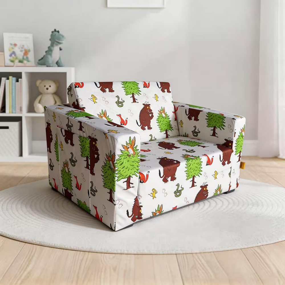 Kidsaw Single Seater Gruffalo Animal Theme Foam Fold-Out Convertible Chair Bed Image 5