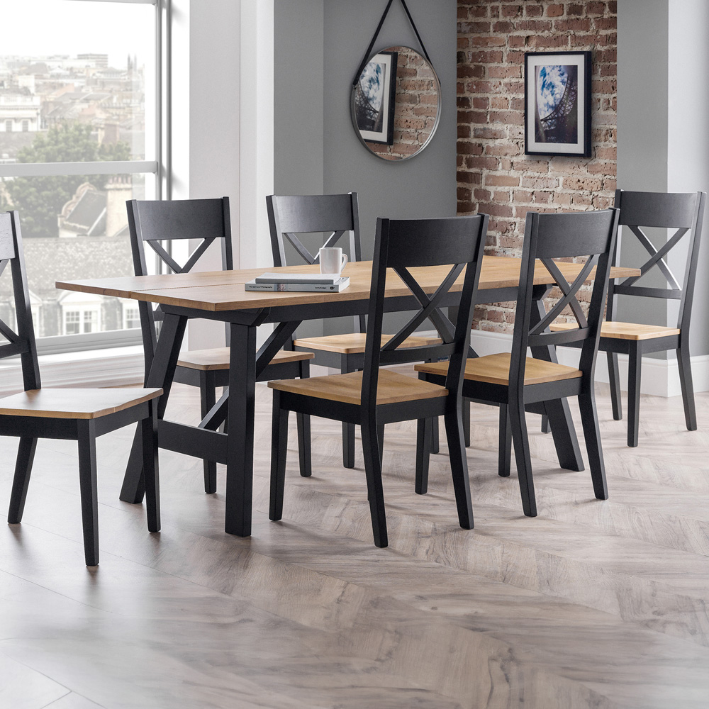 Julian Bowen Hockley 6 Seater Dining Table Set Image 1
