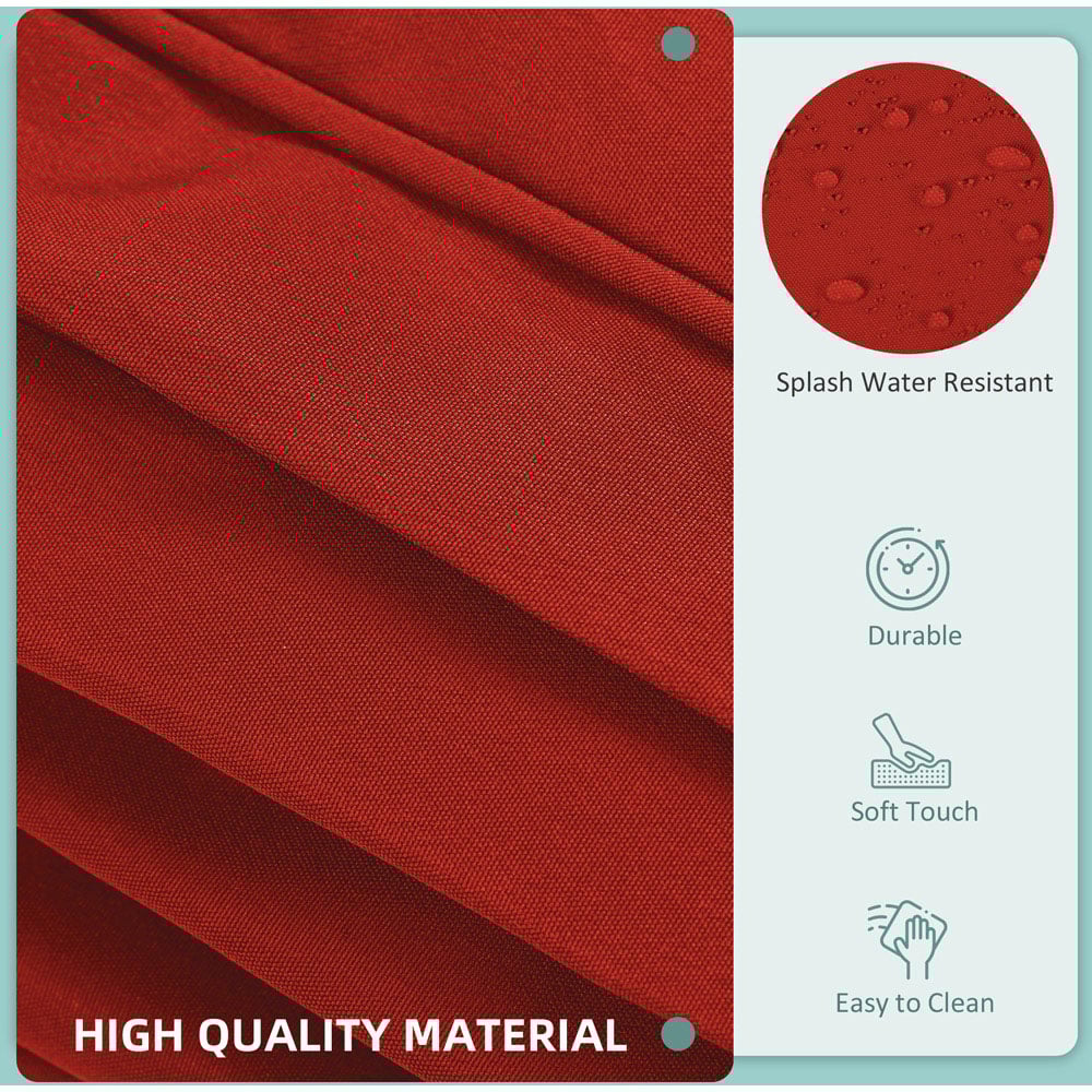 Outsunny 6 Seater Red Garden Sofa Set Cover 14 Pack Image 8