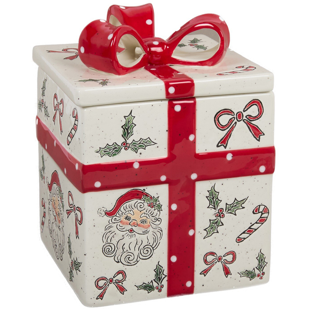 Jolly Santa Present Cookie Jar Image 3