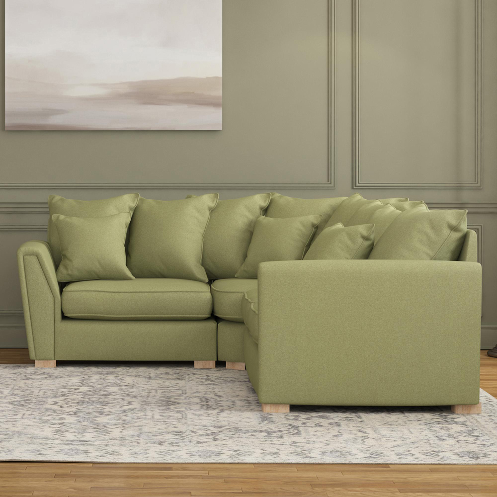 Wendleberry 3 Seater Venice Olive Scatter Back Left Hand Corner Sofa Image 5