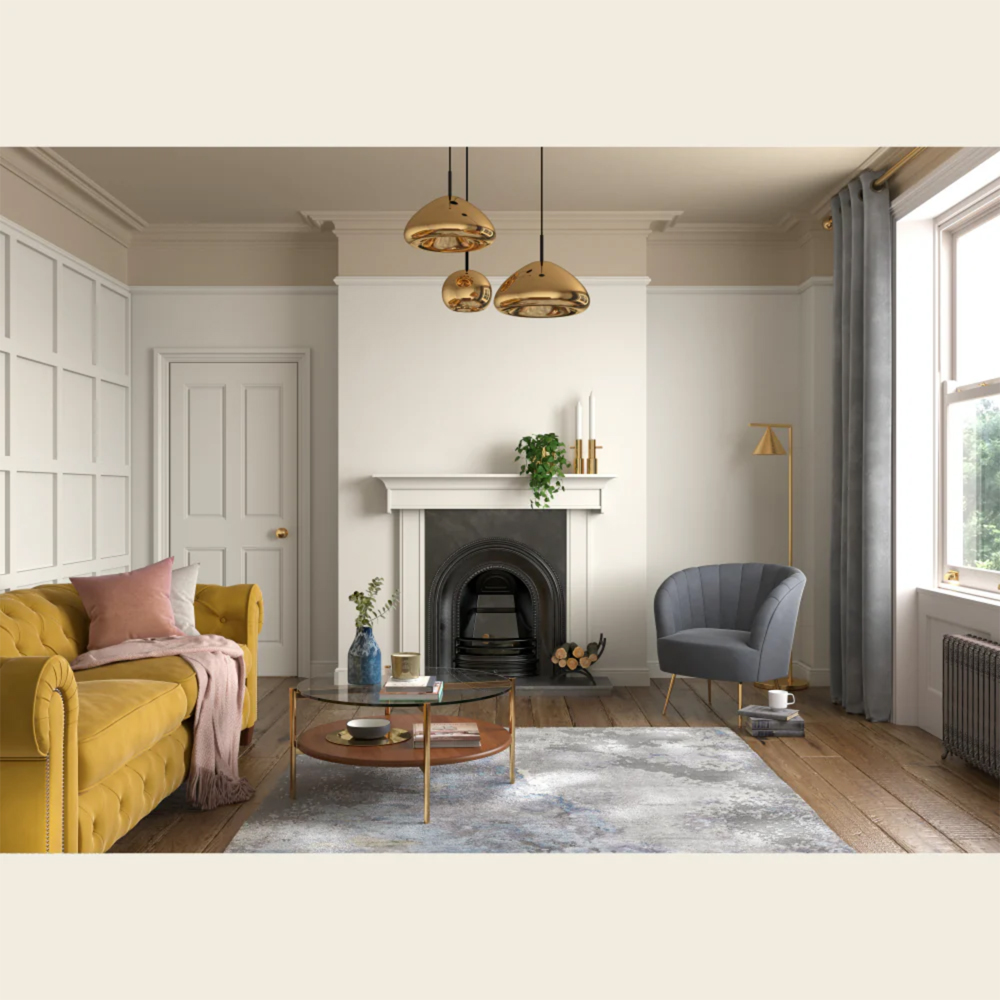 Dulux Heritage Walls and Ceilings Alabaster White Velvet Matt Emulsion Paint 1L Image 4