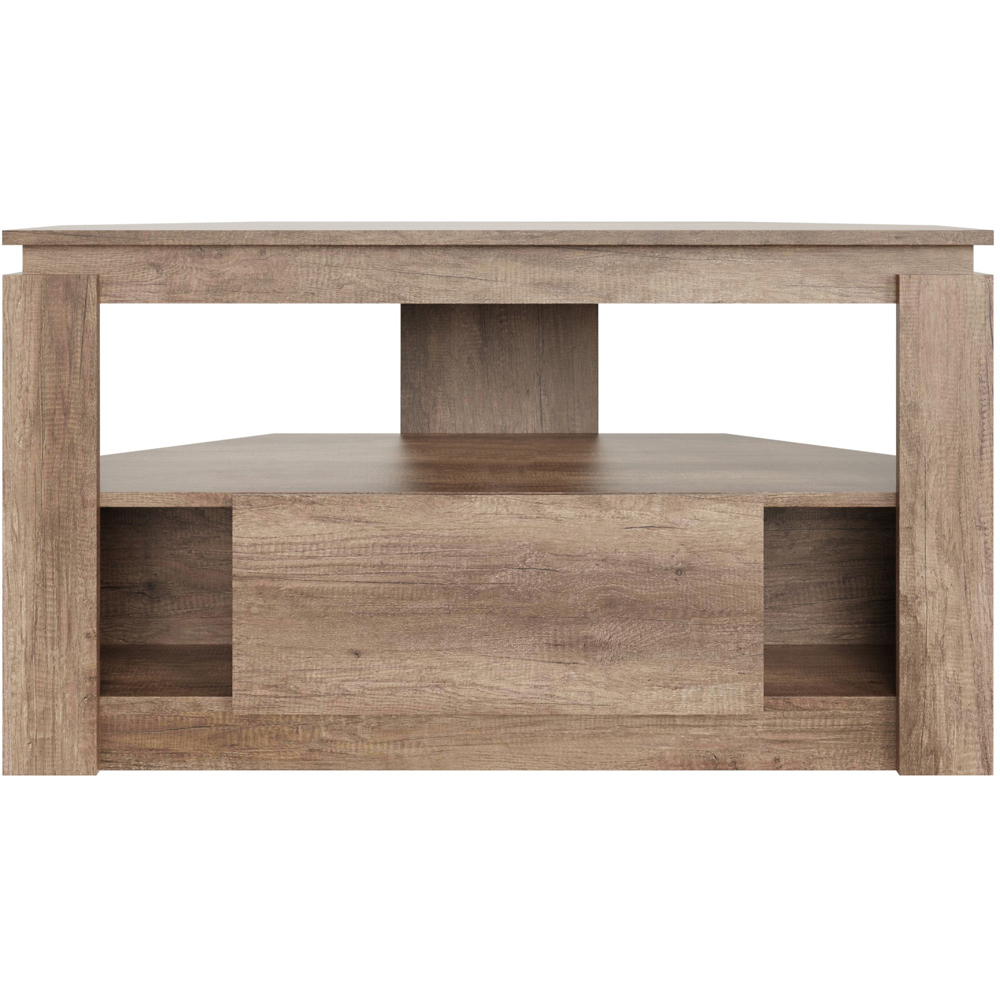 GFW Canyon Single Drawer Single Shelf Oak Corner TV Unit Image 3