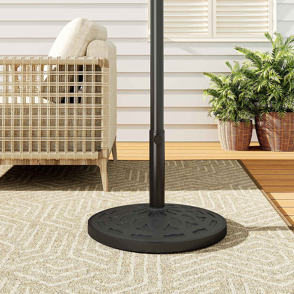Living and Home Black Heavy Duty Resin Parasol Base 14kg Image 2
