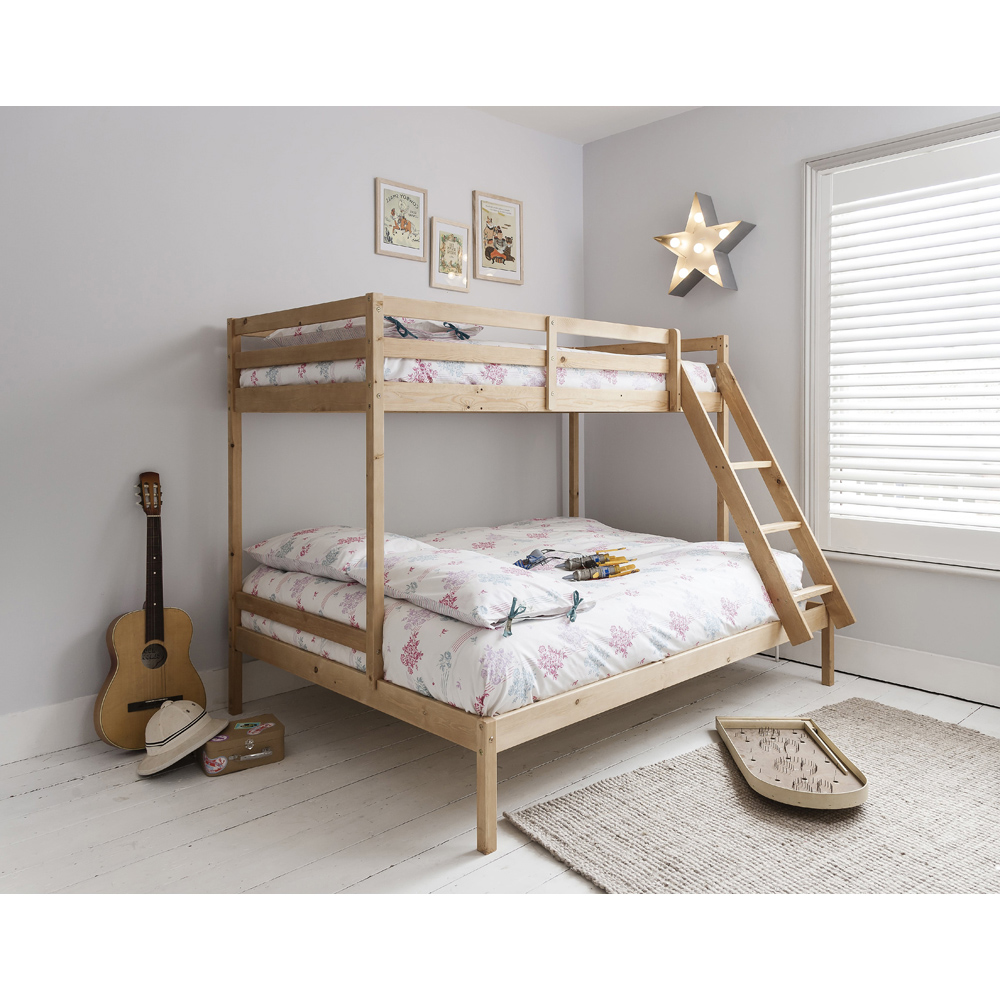 Noa and Nani Kent Single and Double Natural Pine Triple Bunk Bed | Homebase