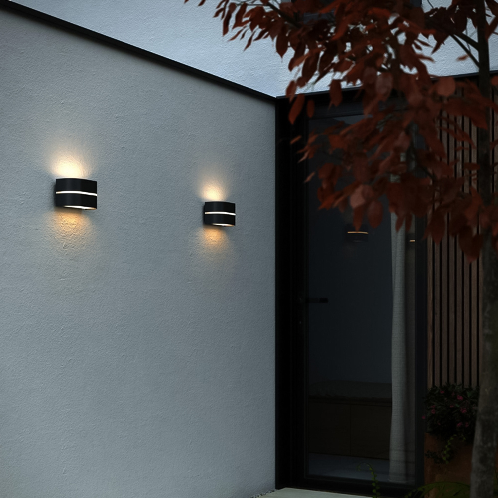 Nordlux Sibelis Black Outdoor Wall Light Image 2