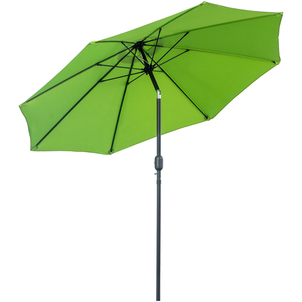 Outsunny Light Green Crank and Tilt Parasol 2.7m Image 1
