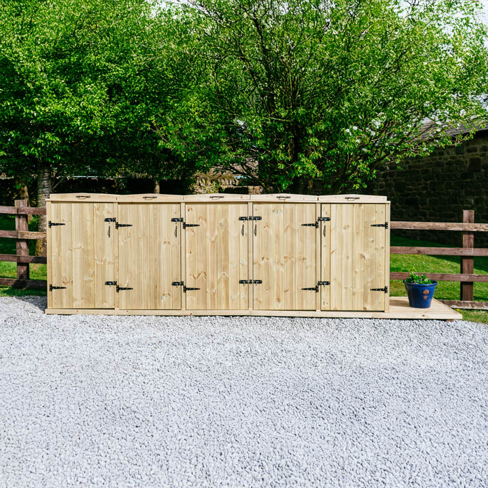 The Garden Village Chatburn 8 Recycle Box Single Wheelie Bin Shed Image 9