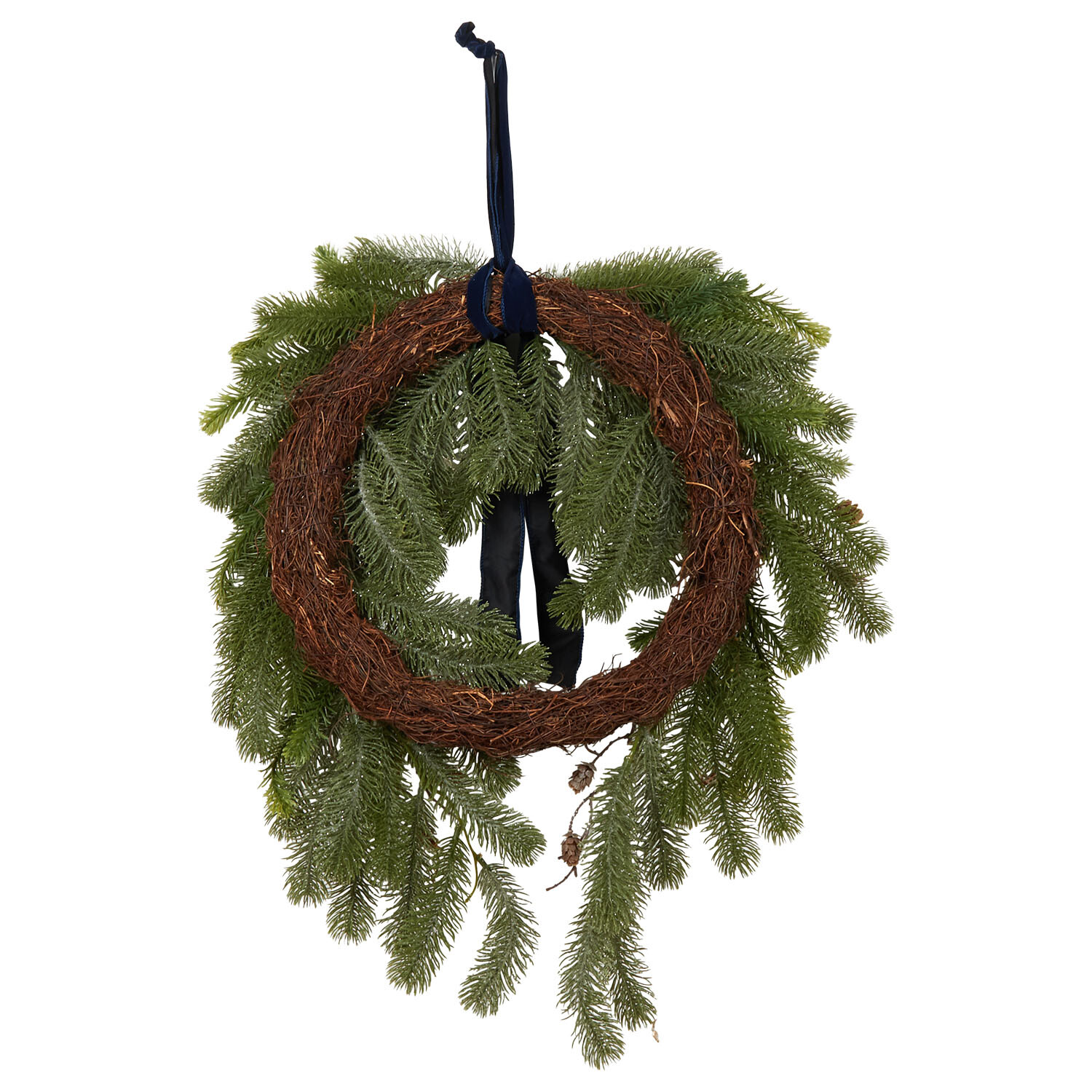 Cascading Wreath with Ribbon - Green Image 4