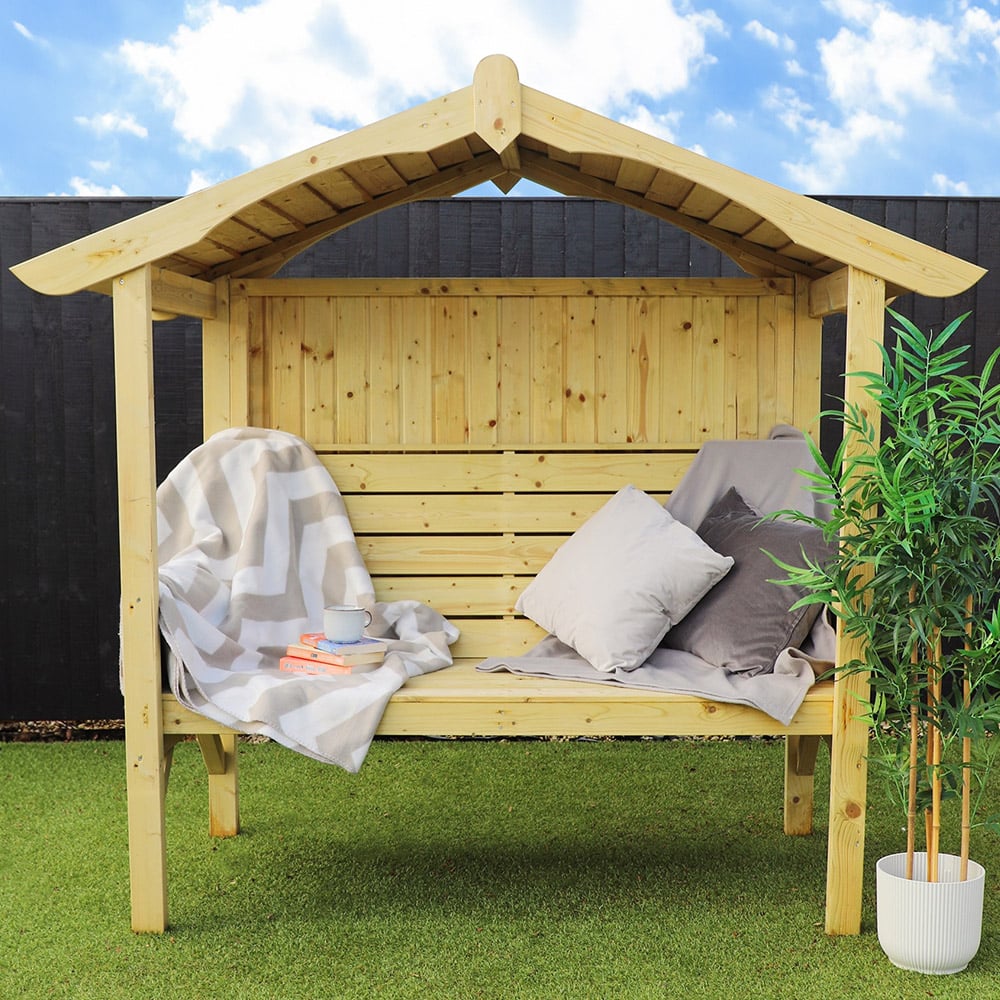 Mercia Carlton 2 Seater 6.3 x 5.2 x 2.6ft Arched Arbour Image 1