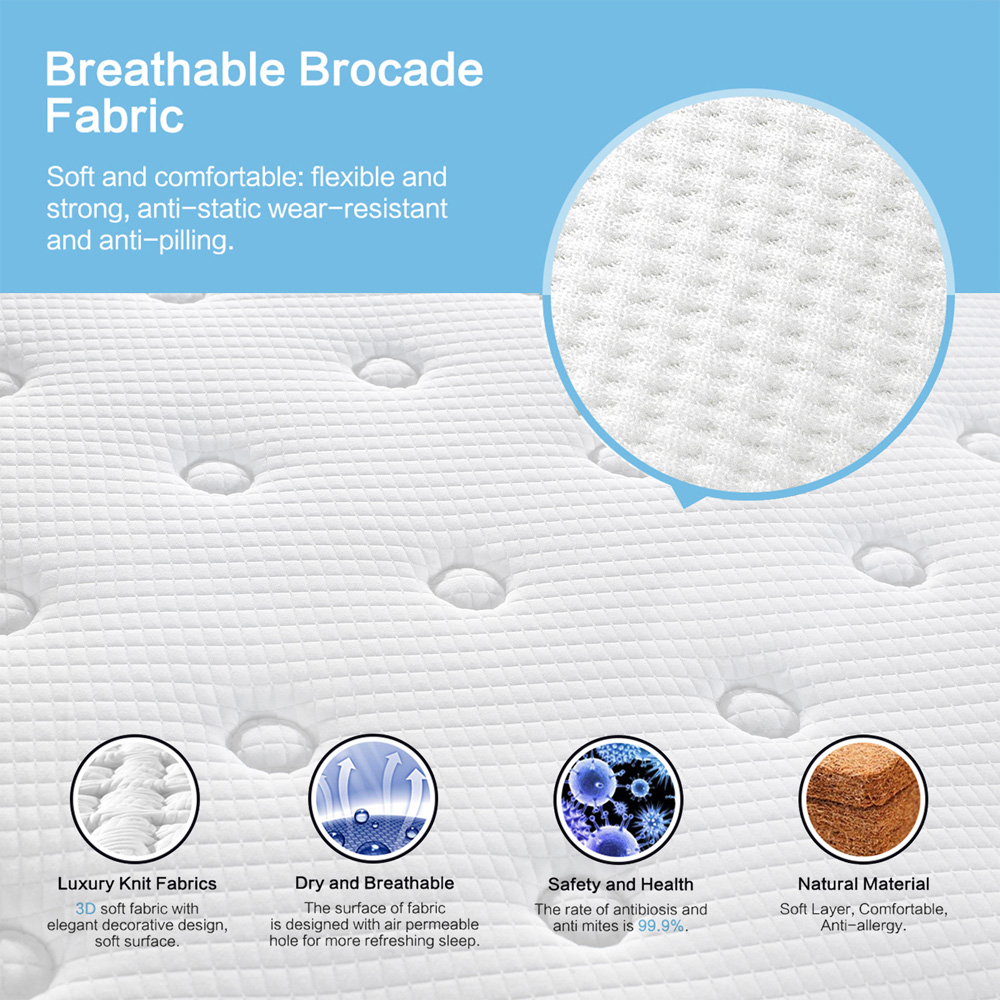 Limoge Tranquil Single Medium Cool Gel Memory Foam Pocket Sprung Mattress Image 6