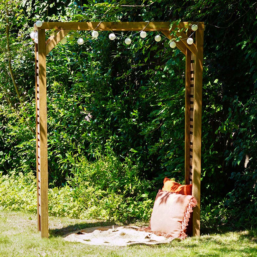 Cerland Lign Z Brown Wooden Flat Garden Arch 214 x 160cm Image 6