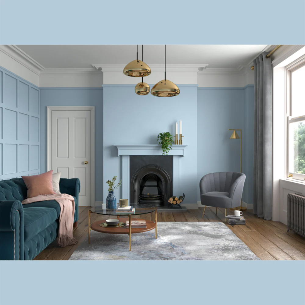 Dulux Heritage Walls and Ceilings Blue Ribbon Velvet Matt Emulsion Paint 5L Image 4