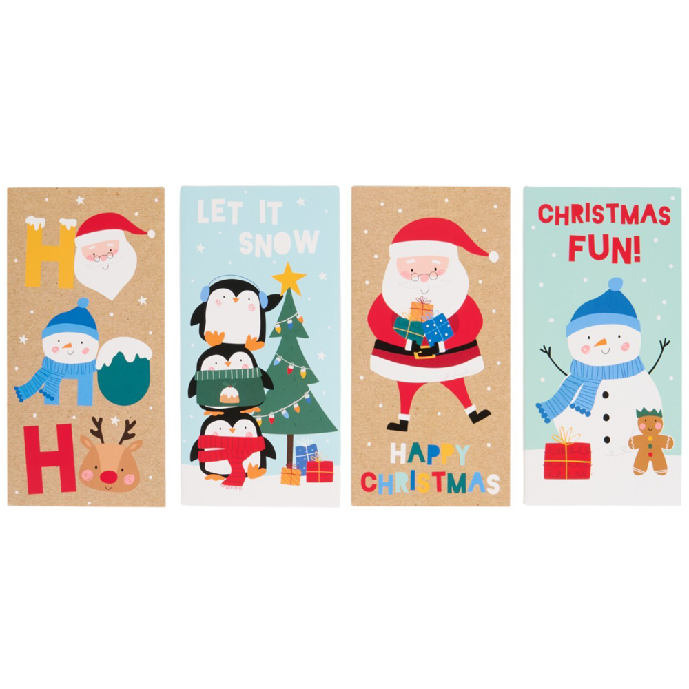 Pack of 4 Novelty Christmas Money Wallets - Neutral Image 2