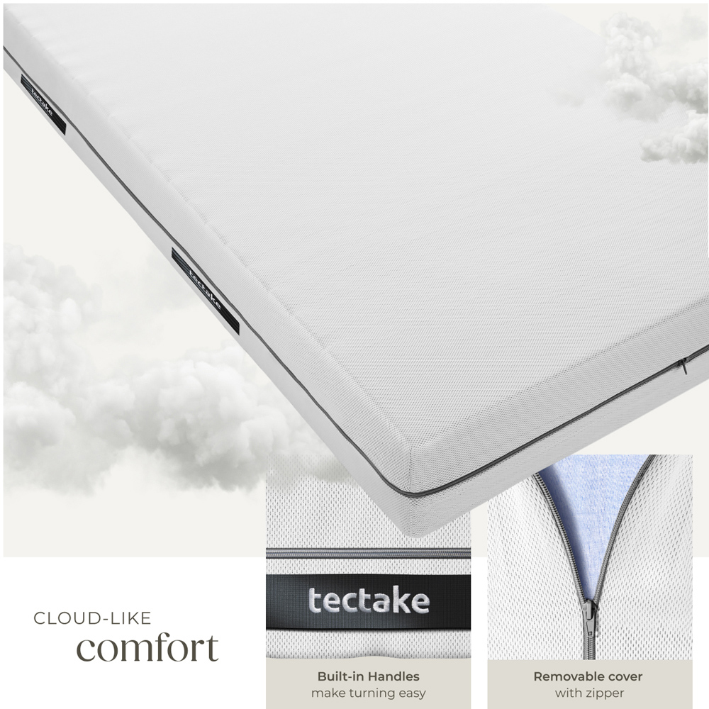 tectake Sky Single 2 in 1 Firmness Level 3D Mesh Cover Mattress Image 5