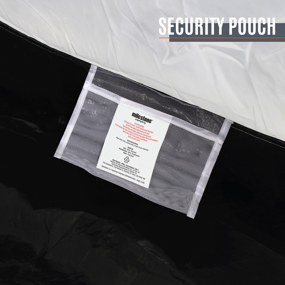 Milestone Camping 4 Person Super Dome Tent Charcoal Image 4