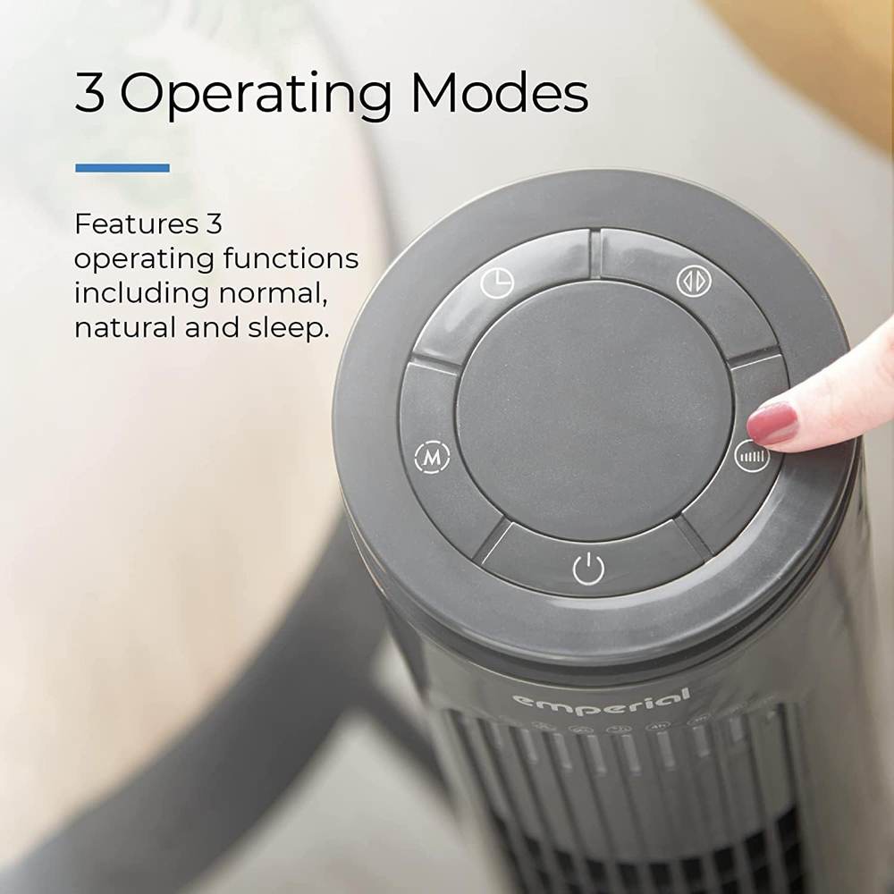 Emperial Black Tower Fan with Remote Control 31 inch Image 6