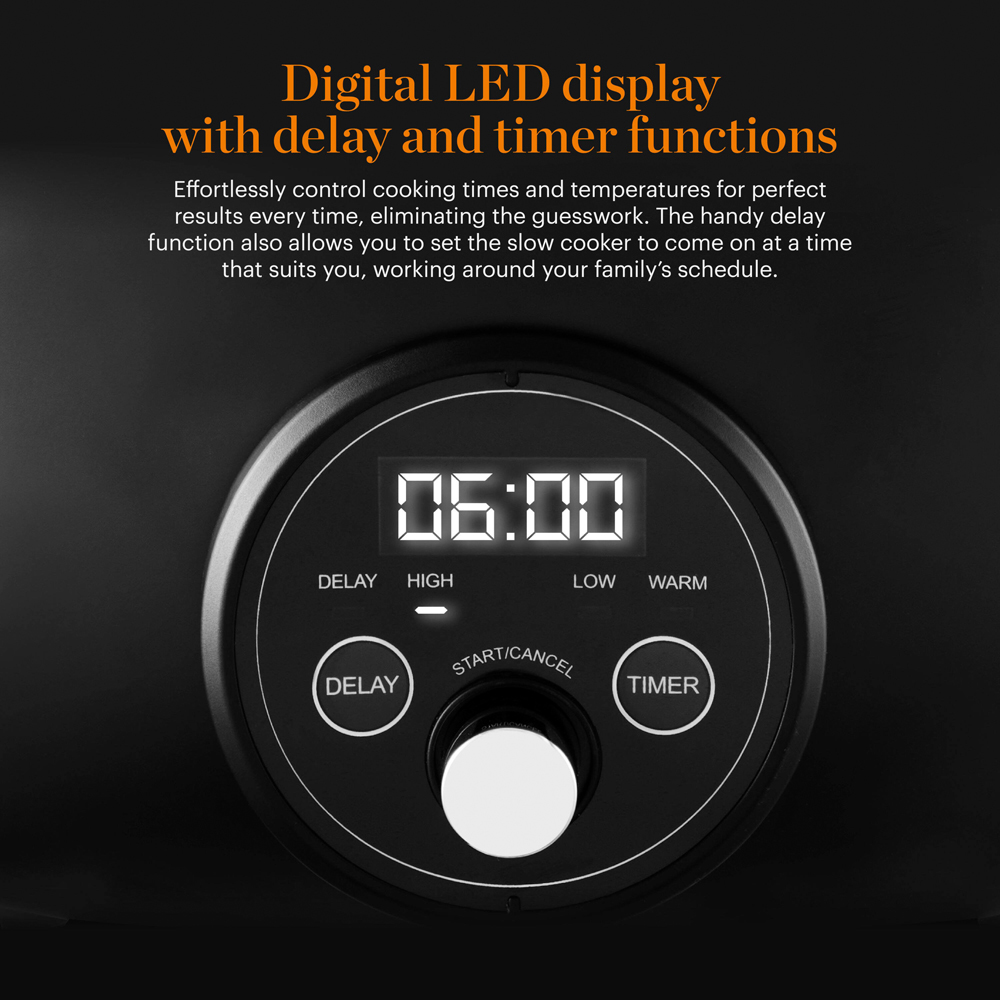 Good Food GF16011 Stainless Steel Digital Slow Cooker 6.5L Image 4