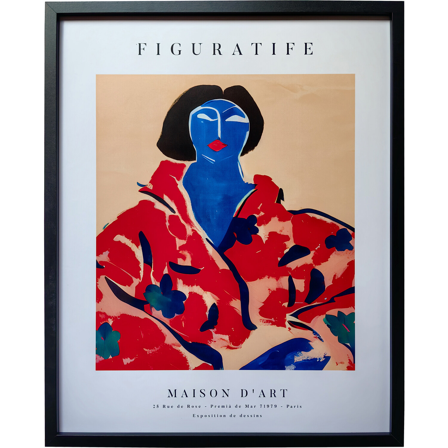 Set of 3 Kenny Portrait Framed Art Multicolour Image 2