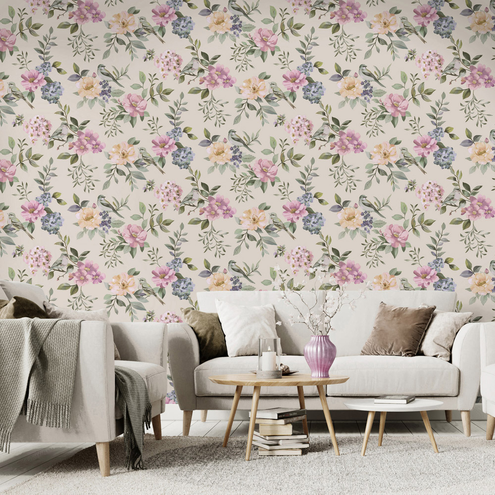 Holden Decor The Bird Garden Multicolour Wallpaper Image 3