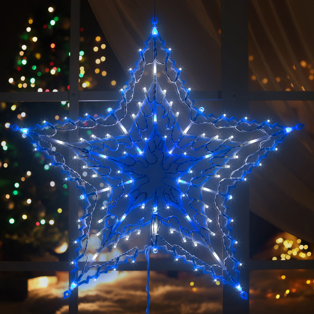 The Christmas Workshop Blue and White LED Star Silhouette Light Image 2