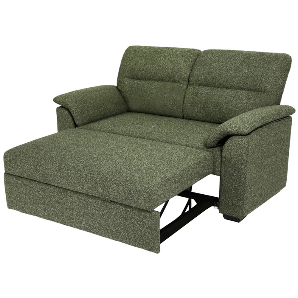 HGD Tivoli 2 Seater Luxury Boucle Green Pull out Sofa Bed | Homebase