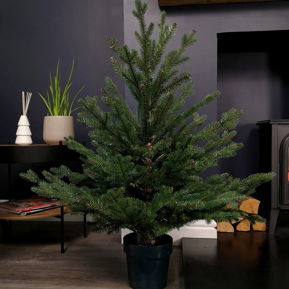 Premier Glenshee Spruce Potted Artificial Christmas Tree 3ft Image 2