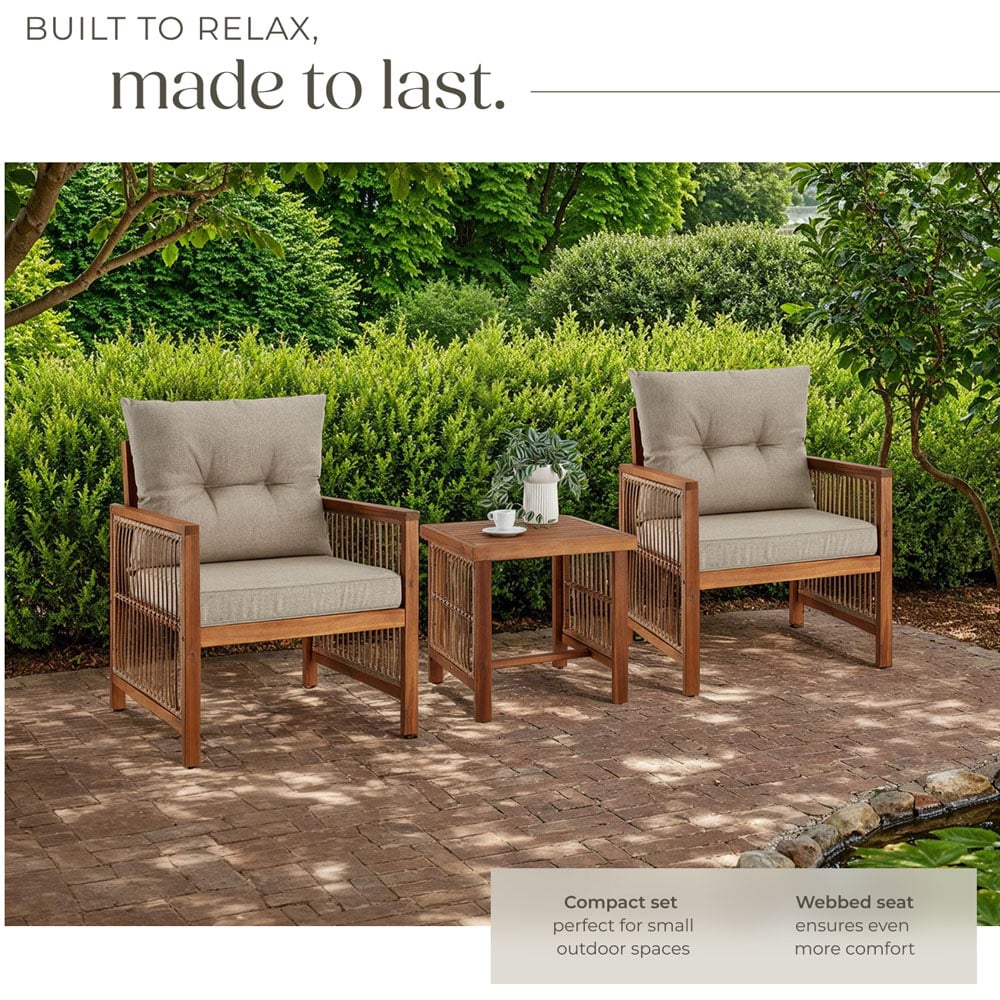 tectake Eivissa 2 Seater Rope Design Garden Furniture Set Image 4